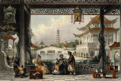 Paviljoen en tuinen van een mandarijn nabij Peking, uit 